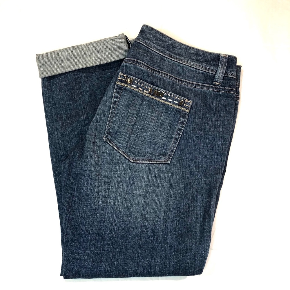 White House Black Market Crop Jeans Blanc Sz 2